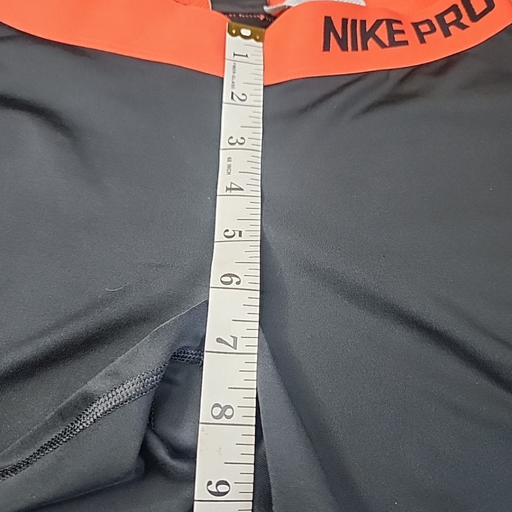 NIKE Women’s Dry Fit Pro Slider Baseball Shorts Size Small Black Orange Sports - Picture 4 of 7